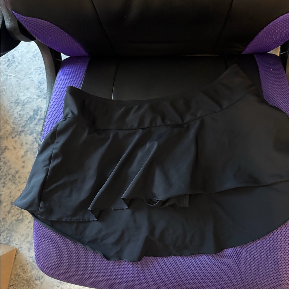 Motherhood Maternity Black Layered Ruffle Skirt swimsuit bottom
